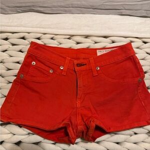 rag & bone Orange Jean Shorts